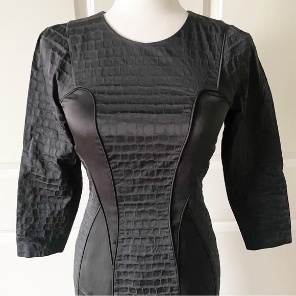 Hugo Boss Darling Embossed Black Sheath Dress - Picture 14 of 14